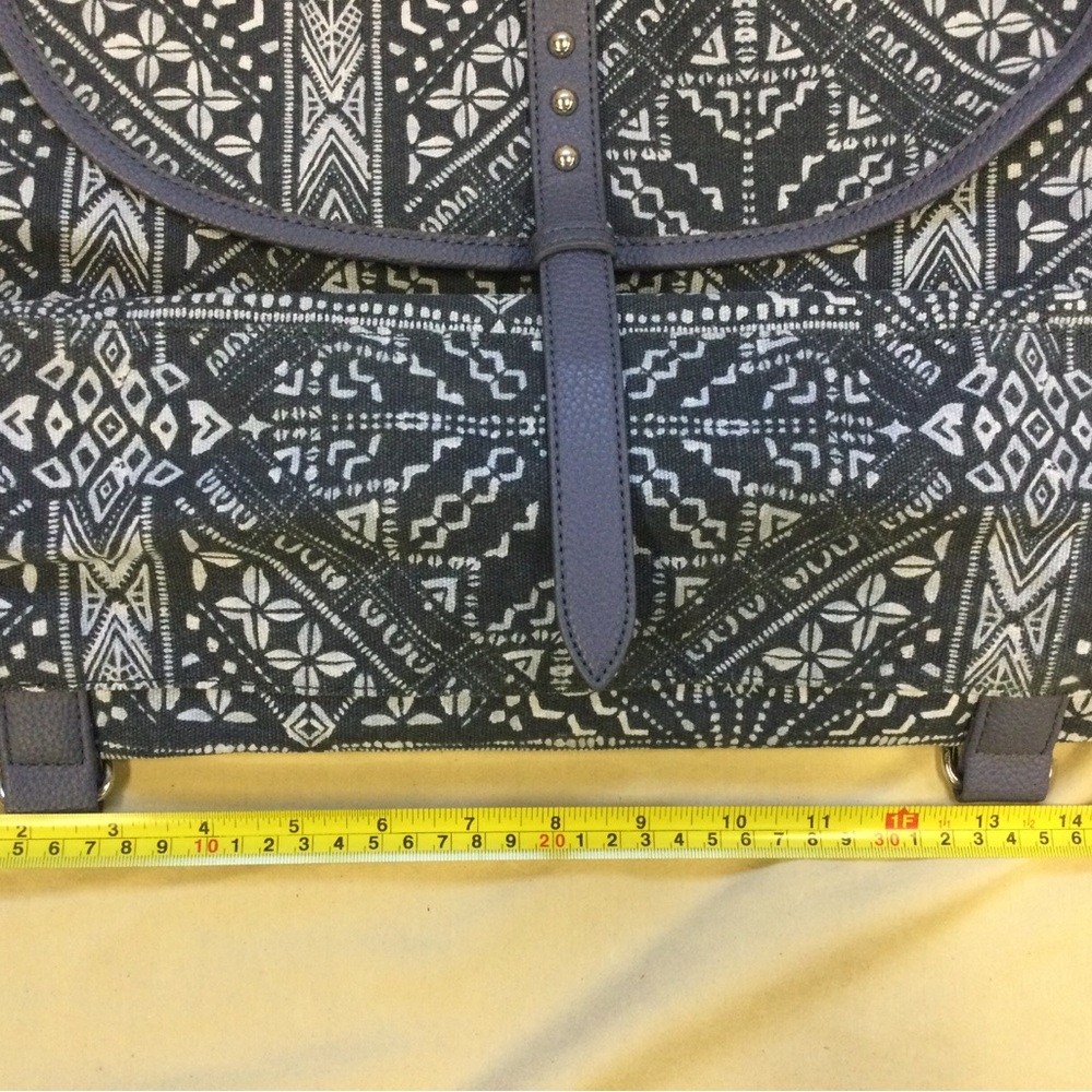 DSW CROWN VINTAGE Convertible BACKPACK Canvas Navy Purse Tote BAG - Picture 6 of 7
